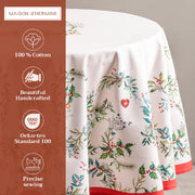 63" Round Tablecloth - Holly Time