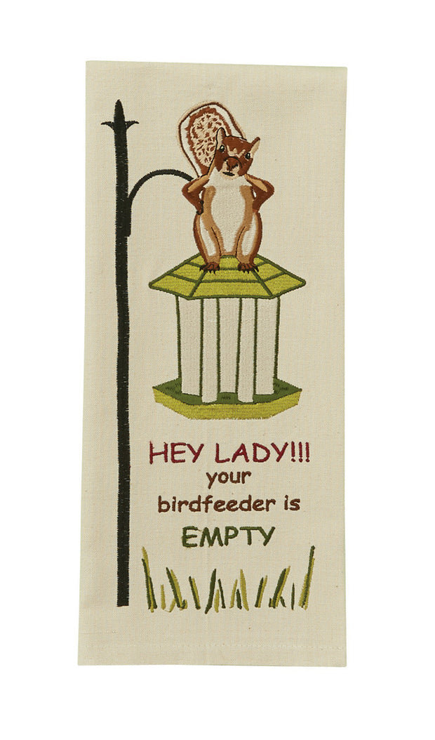 Out of Birdseed Embroidered Dishtowel
