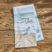 Dashing Through the Sand Dishtowel
