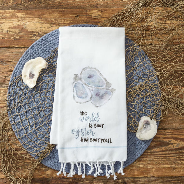 The World is Your Oyster Decorative Dishtowel