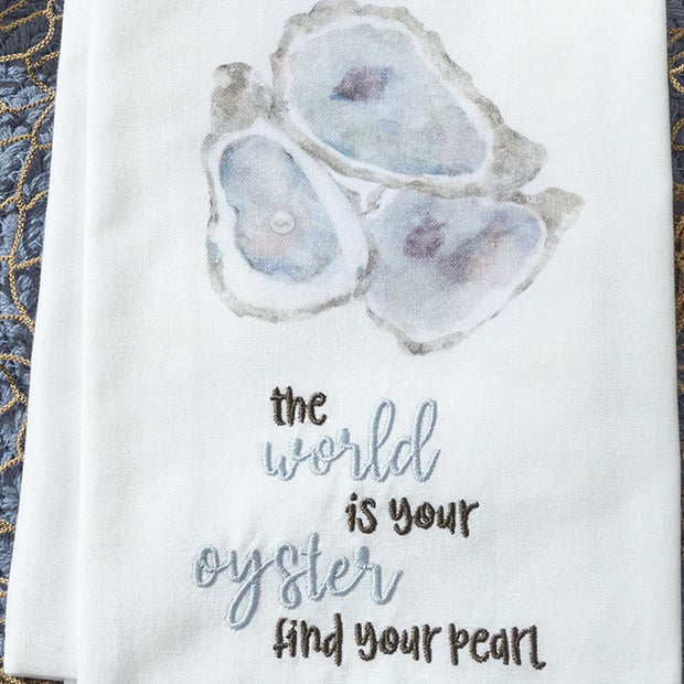 The World is Your Oyster Decorative Dishtowel