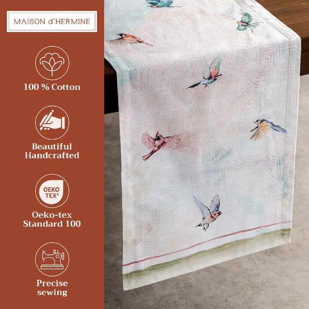 72" Table Runner - Flying Birds