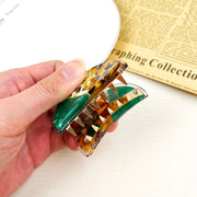 Acetate Vintage Green Hair Clip Lady Claw Clips Spring Clip