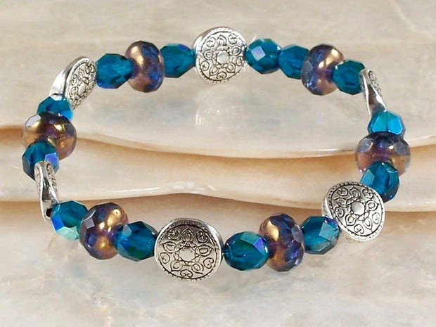 Elastic Czech Bracelet - Spring Colors