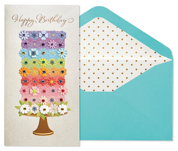 Tiered Flower Cake Greeting Card