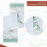 72" Table Runner Double Layer - Snowy World