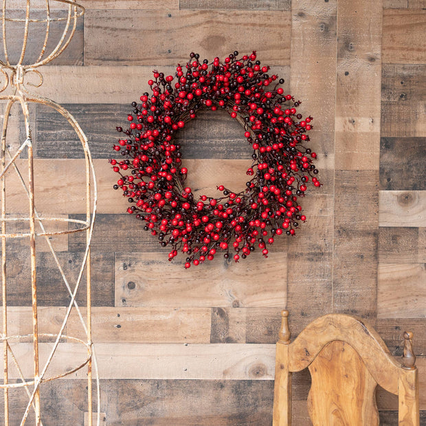 24" Red Berry Wreath