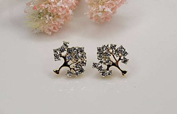 Tree Stone Post Earrings