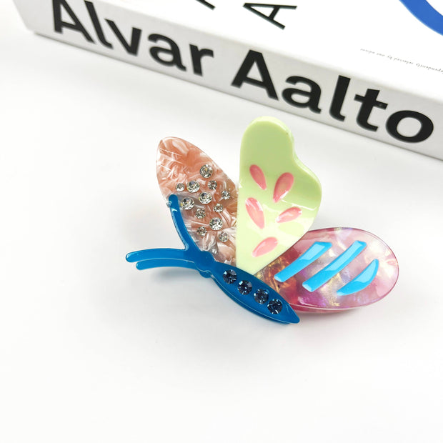 Colorful Cartoon Butterfly Claw Clip Diamond Hair Clips