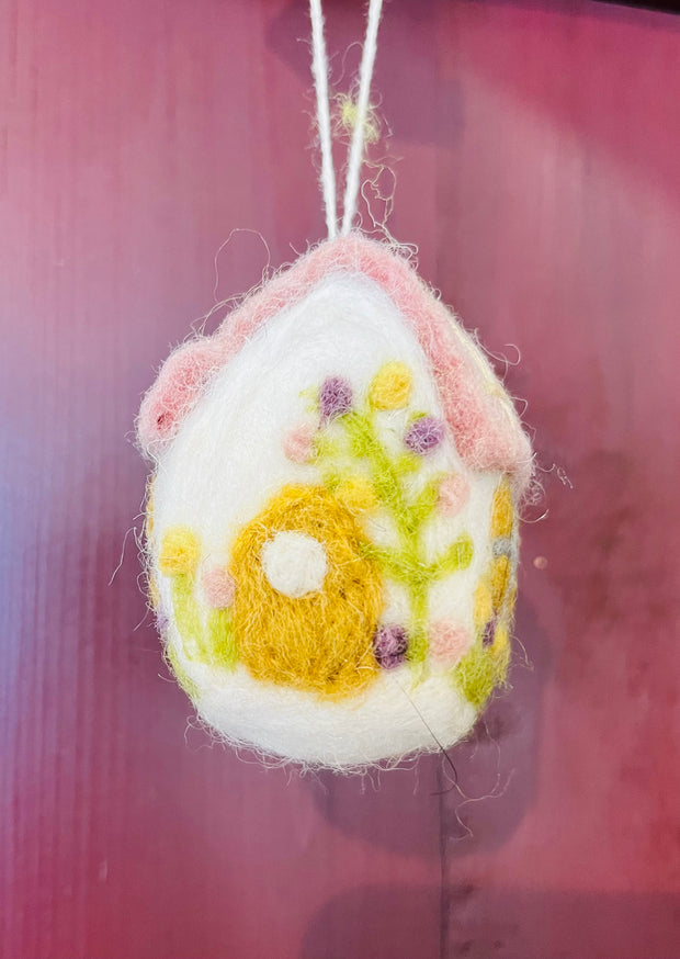 Felt Spring House Ornament