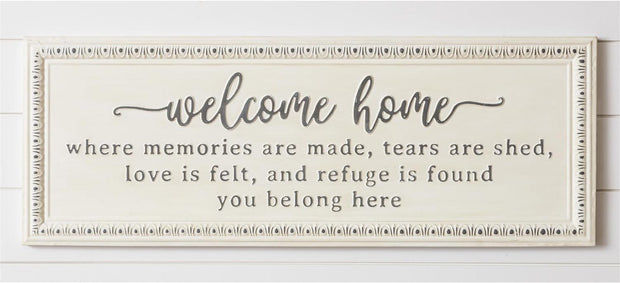 Welcome Home Metal Sign