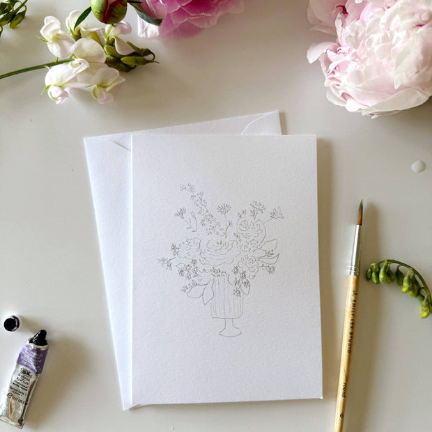 Bouquets Paintable Notecards