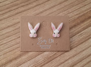 Epoxy Bunny Post Earring