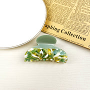 Acetate Vintage Green Hair Clip Lady Claw Clips Spring Clip
