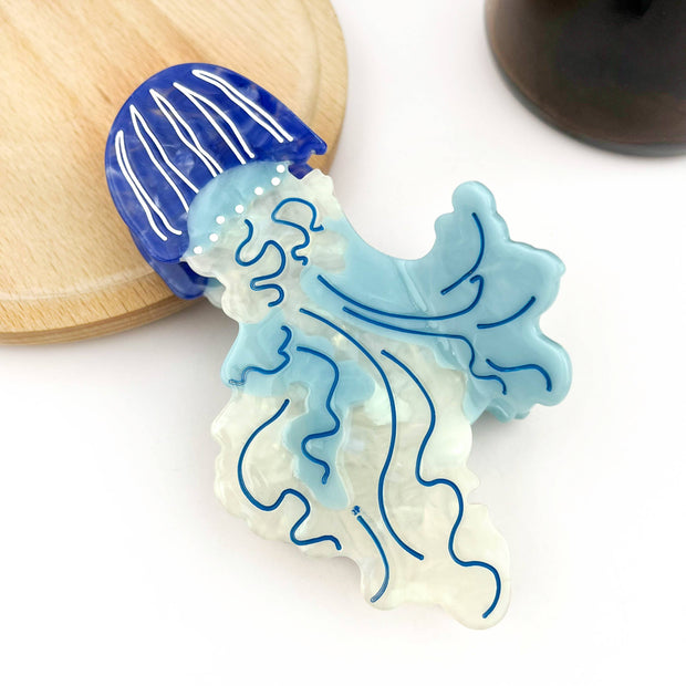 Jellyfish Claw Clip, Acetate Marine Life Series Hair Clip