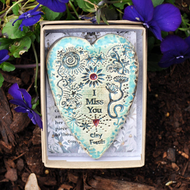 I Miss You Pottery Ornament