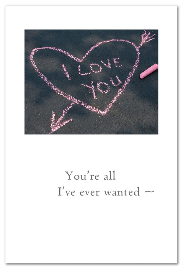 Chalk Heart Love/Anniversary to Spouse Card