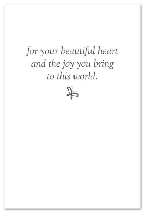 White Flower on Green Friendship Card