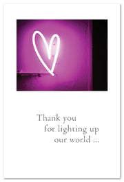 Neon Heart Birthday Card