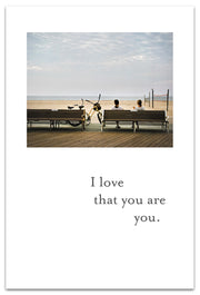 Women on Bench Thinking of You Card