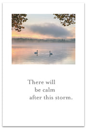 Swans on Hazy Lake Support & Encouragement Card