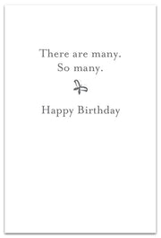 Peach Chrysanthemums Birthday Card