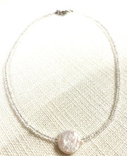 Crystal and Coin Pearl Necklace, assorted colors
