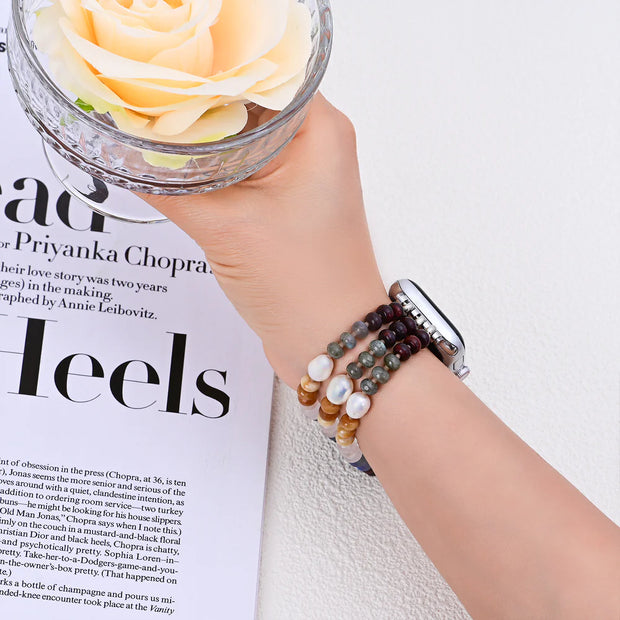 Tropical Earth Stone Stretch Apple Watch Band