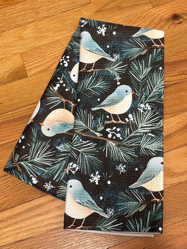Birds on Twigs Eco-Dishtowel