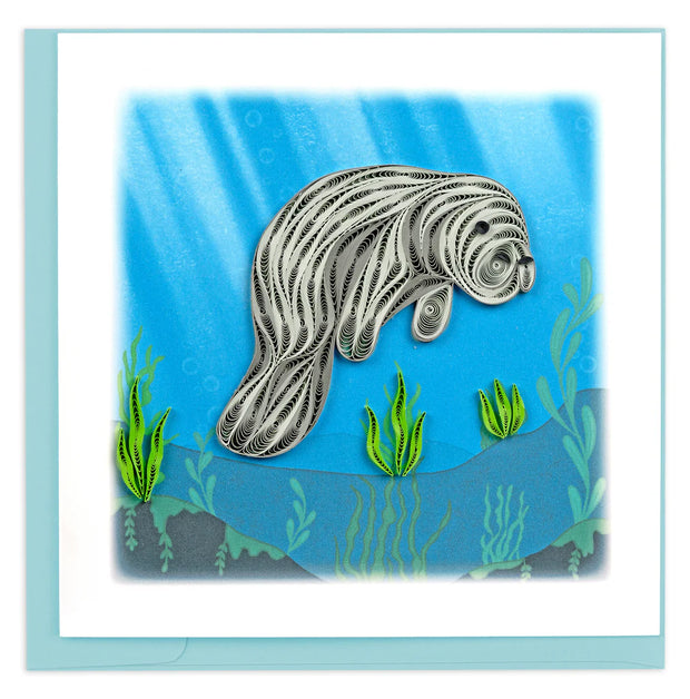 Manatee Quilling Card