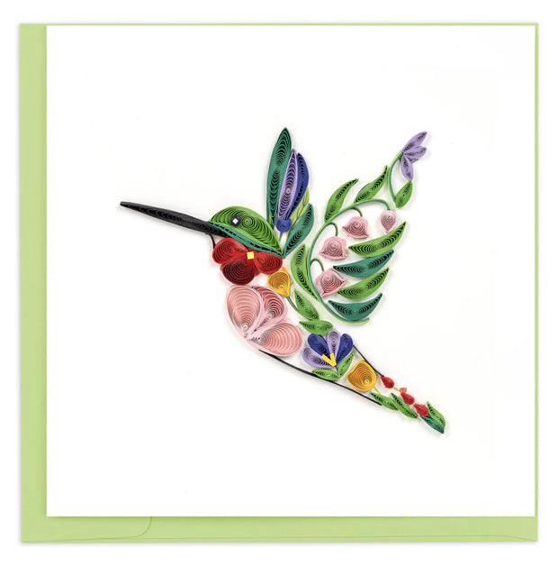 Decorative Floral Bird Quilling Card