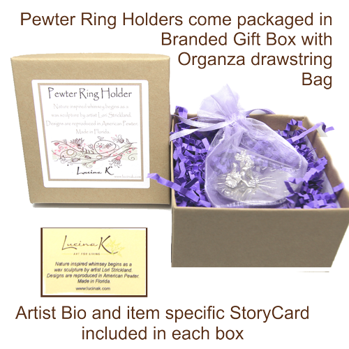 Magnolia Pewter Ring Holder