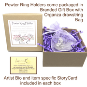 Key & Lock Pewter Ring Holder