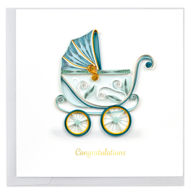 Baby Buggy Quilling Card