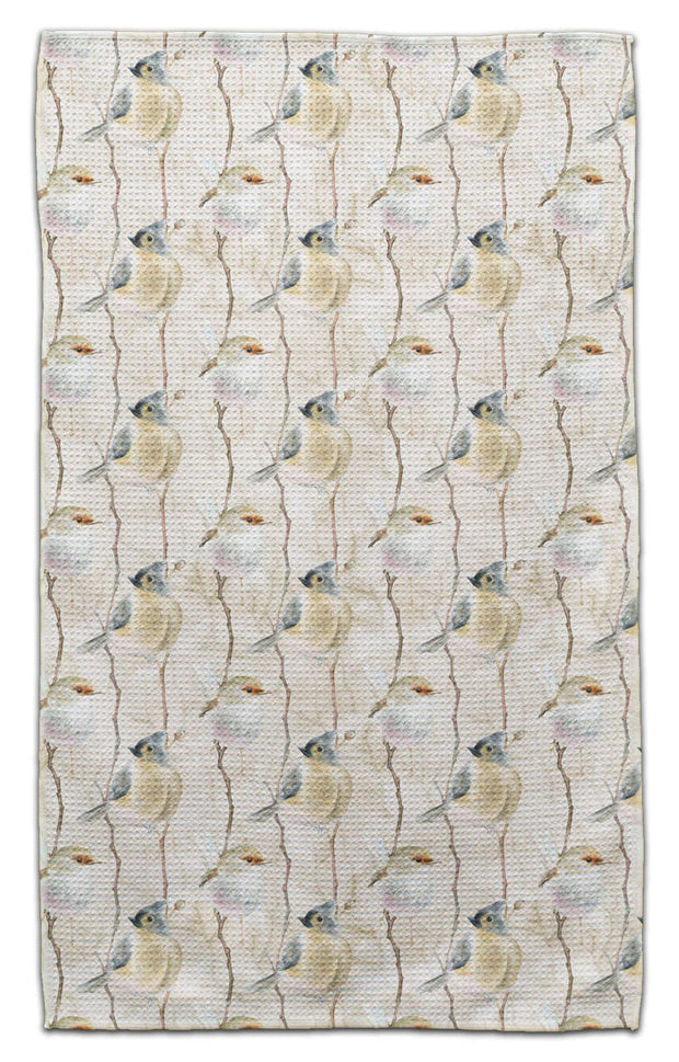 Sparrows & Tufted Jays Eco-Dishtowel