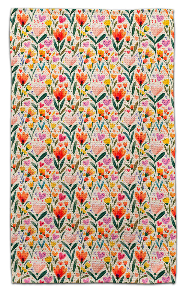 Pink & Orange Tulips Eco-Dishtowel