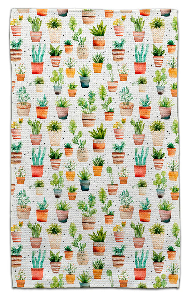 Clay Potted Plants Eco-Dishtowel