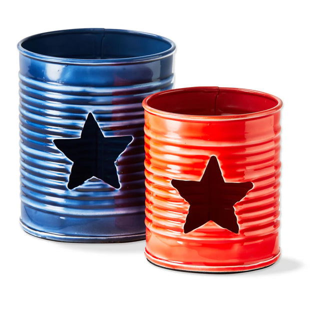 Star Enamel Votive Holders, 2 sizes