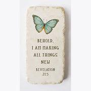 Revelation 21:5 Butterfly Scripture Stone