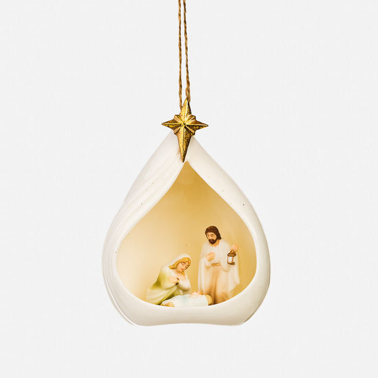Porcelain Nativity Ornament