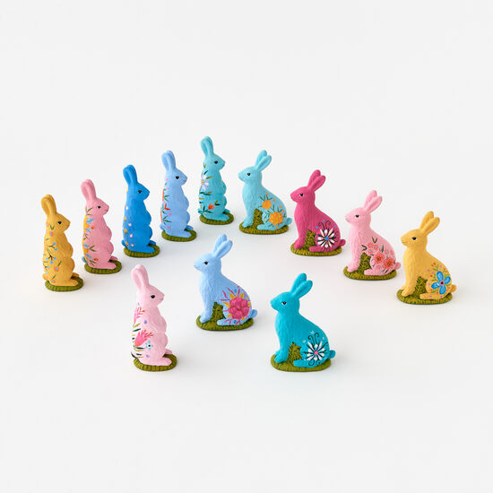 Handpainted Resin Bunnies Assorted Designs