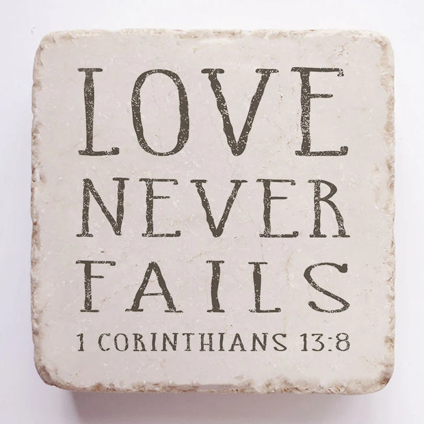 1 Corinthians 13:8 Scripture Stone