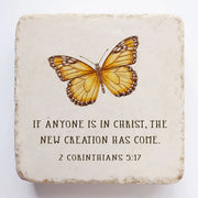 2 Corinthians 5:17 Butterfly Scripture Stone