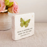 Jeremiah 32:17 Butterfly Scripture Stone