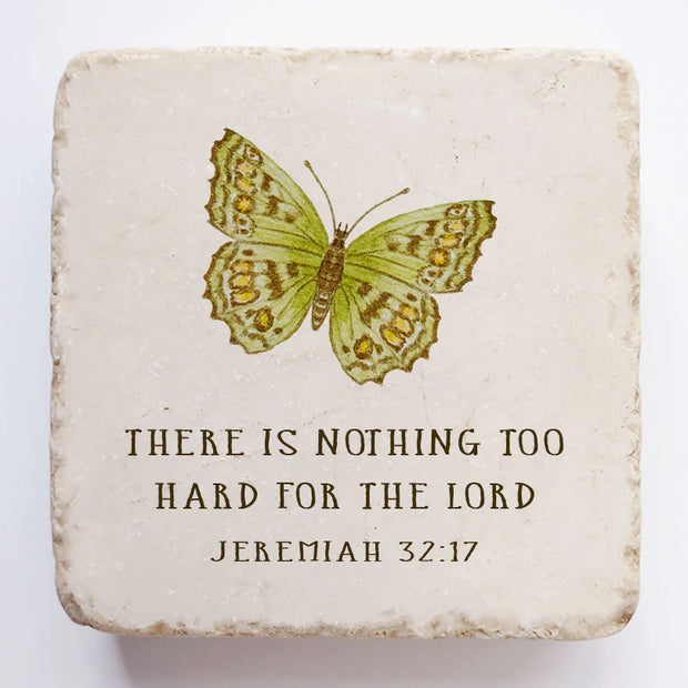 Jeremiah 32:17 Butterfly Scripture Stone