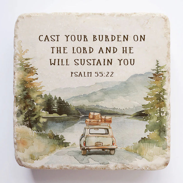Psalm 55:22 Scripture Stone
