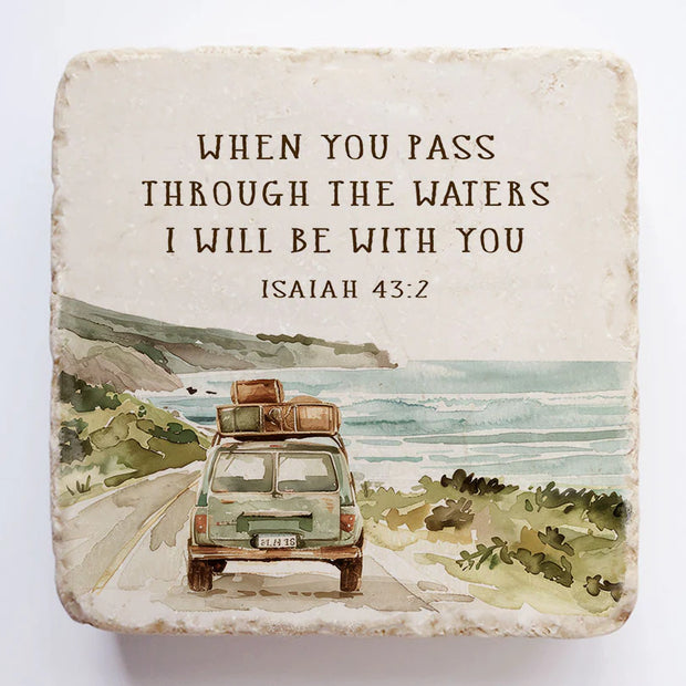 Isaiah 43:2 Scripture Stone