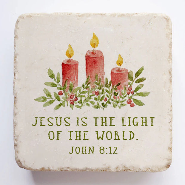 John 8:12 Christmas Scripture Stone