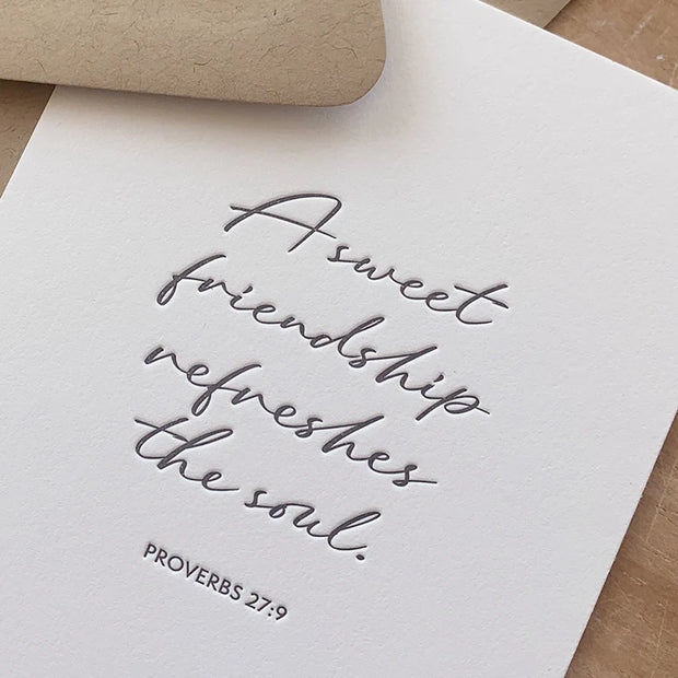 A Sweet Friendship Refreshes the Soul Greeting Card