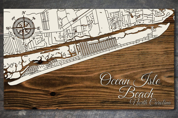 Ocean Isle Beach, NC in Papier Blanc